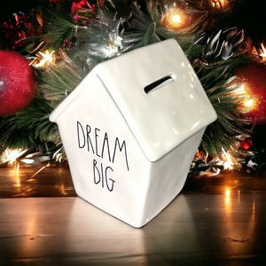 Rae Dunn Ceramic DREAM BIG Coin Money Bank Birdhouse NEW In Box